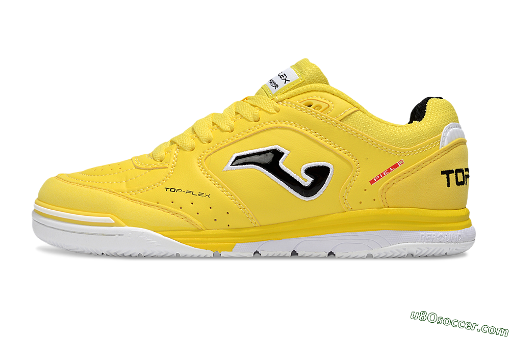 Joma Top Flex IC Indoor & Futsal Soccer Shoes - Yellow/Black/White 2