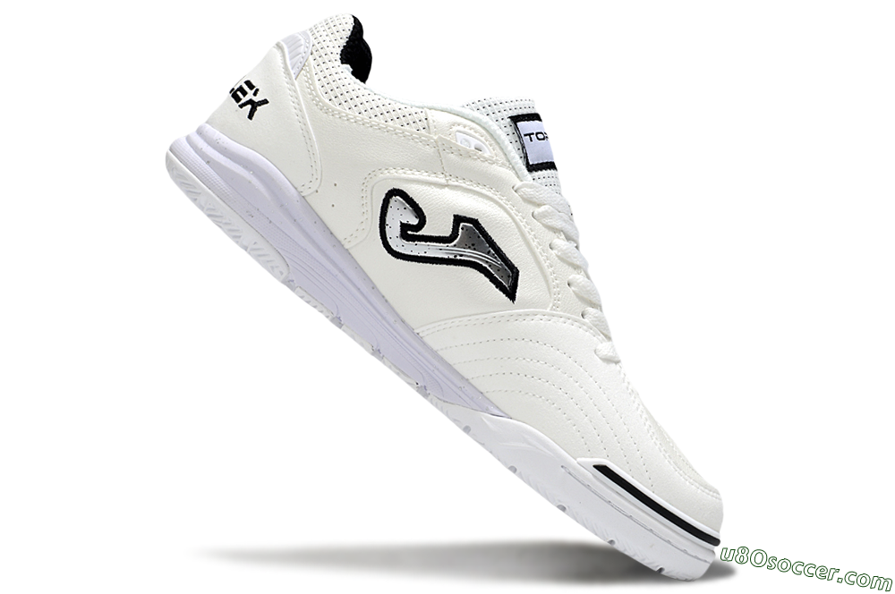Joma Top Flex IC Indoor & Futsal Soccer Shoes - White/Silver/Black 4
