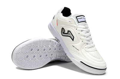 Joma Top Flex IC Indoor & Futsal Soccer Shoes - White/Silver/Black