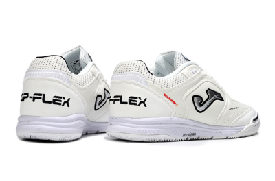 Joma Top Flex IC Indoor & Futsal Soccer Shoes - White/Silver/Black