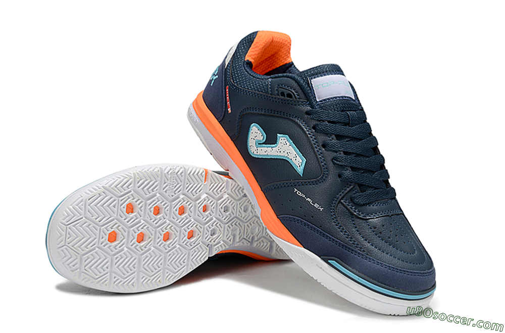 Joma Top Flex IC Indoor & Futsal Soccer Shoes - Blue/White/Jade 3