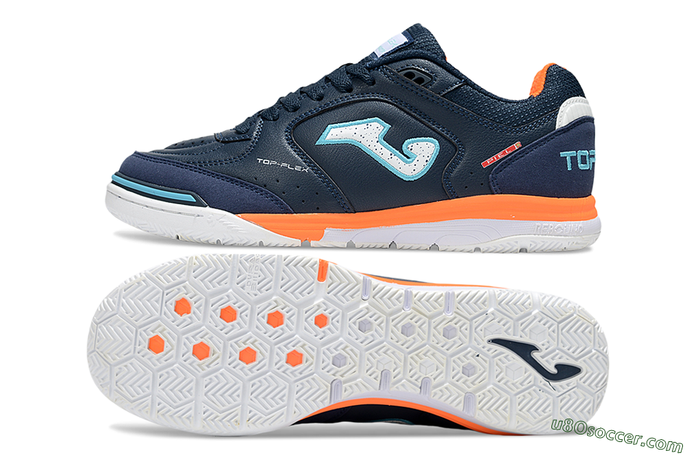 Joma Top Flex IC Indoor & Futsal Soccer Shoes - Blue/White/Jade 0