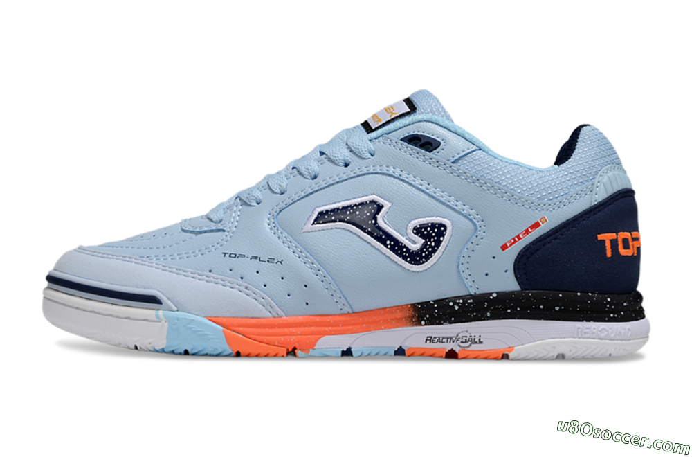 Joma Top Flex IC Indoor & Futsal Soccer Shoes - Jade/Blue/White 2