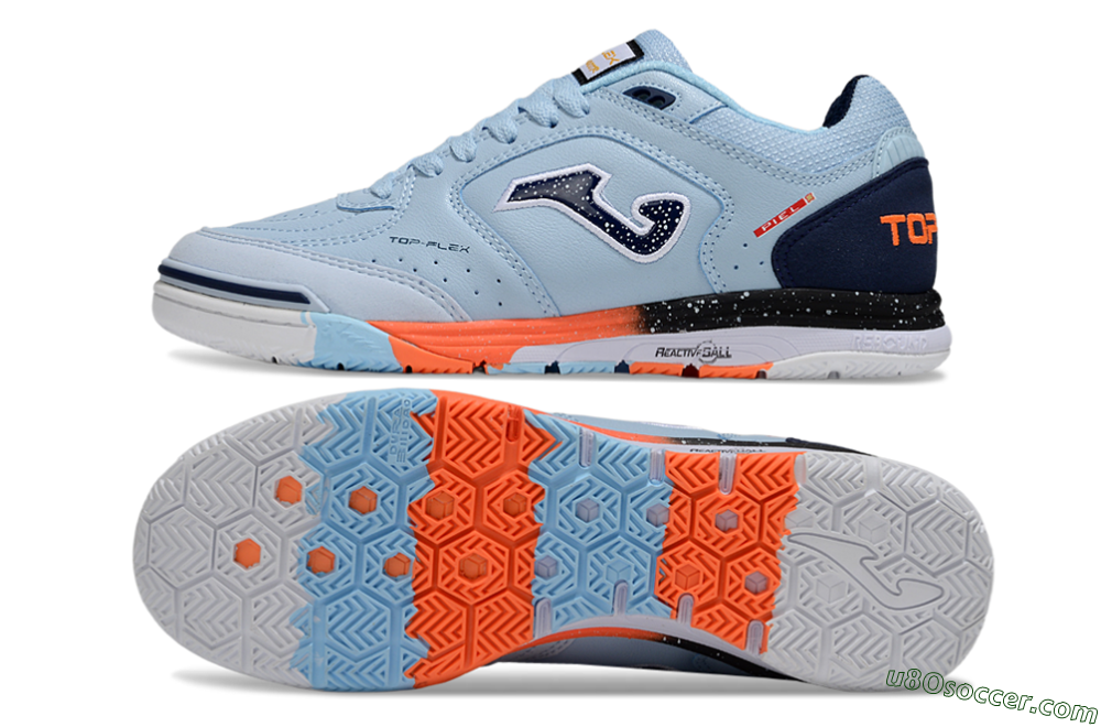 Joma Top Flex IC Indoor & Futsal Soccer Shoes - Jade/Blue/White 0
