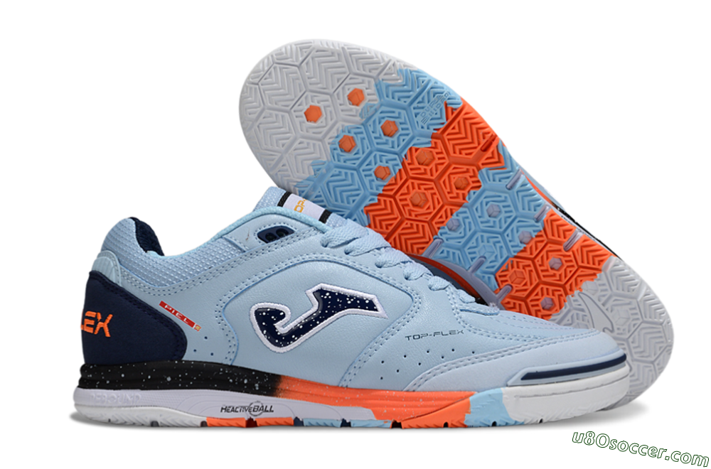 Joma Top Flex IC Indoor & Futsal Soccer Shoes - Jade/Blue/White 1
