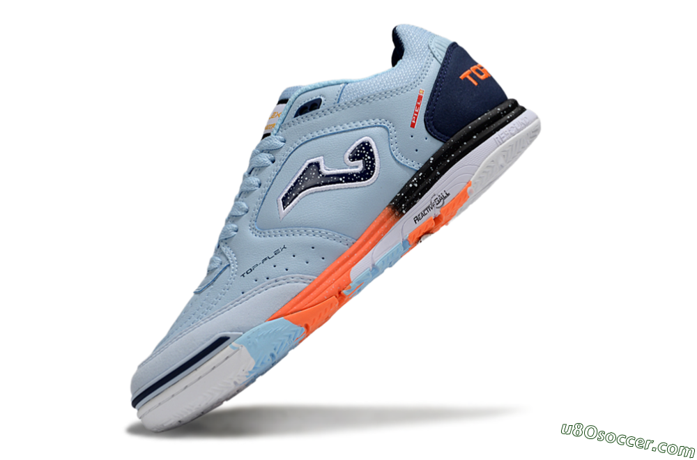 Joma Top Flex IC Indoor & Futsal Soccer Shoes - Jade/Blue/White 5