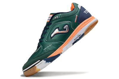 Joma Top Flex IC Indoor & Futsal Soccer Shoes - Green/Silver/Blue