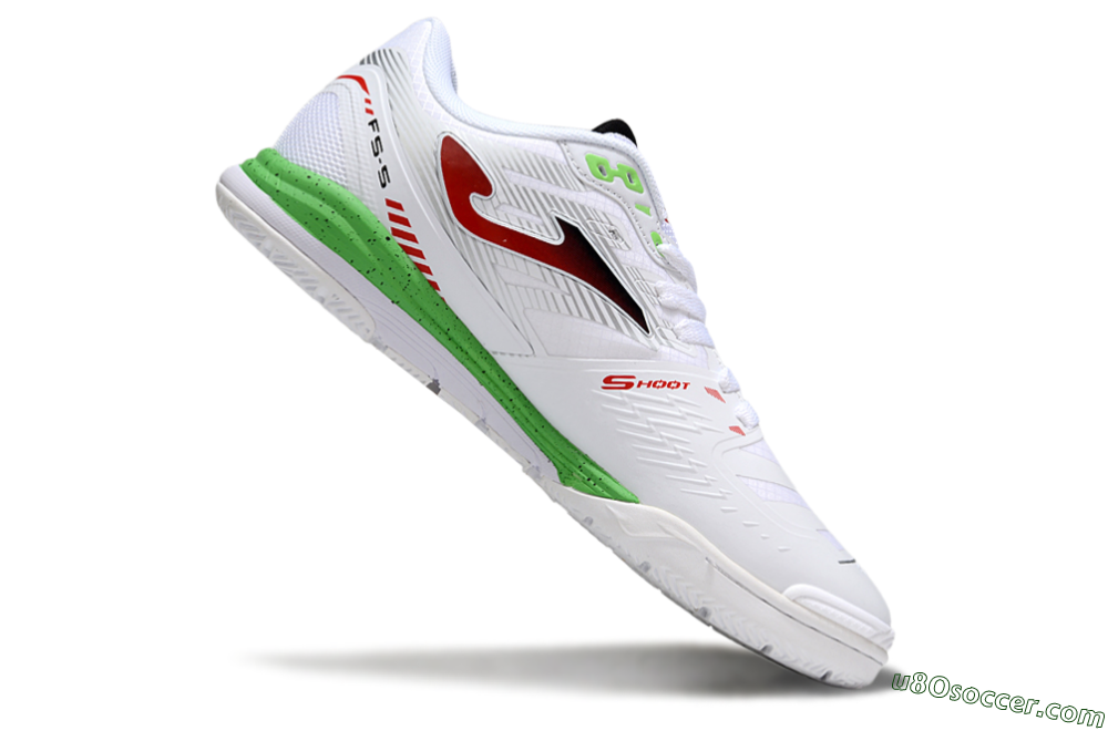 Joma Top Flex IC Indoor & Futsal Soccer Shoes - White/Red/Yellow 4