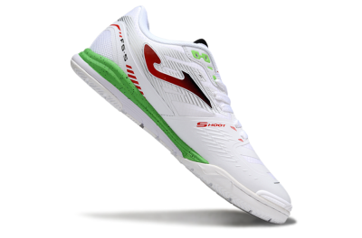 Joma Top Flex IC Indoor & Futsal Soccer Shoes - White/Red/Yellow