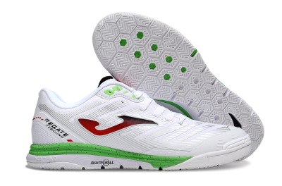 Joma Top Flex IC Indoor & Futsal Soccer Shoes - White/Red/Yellow