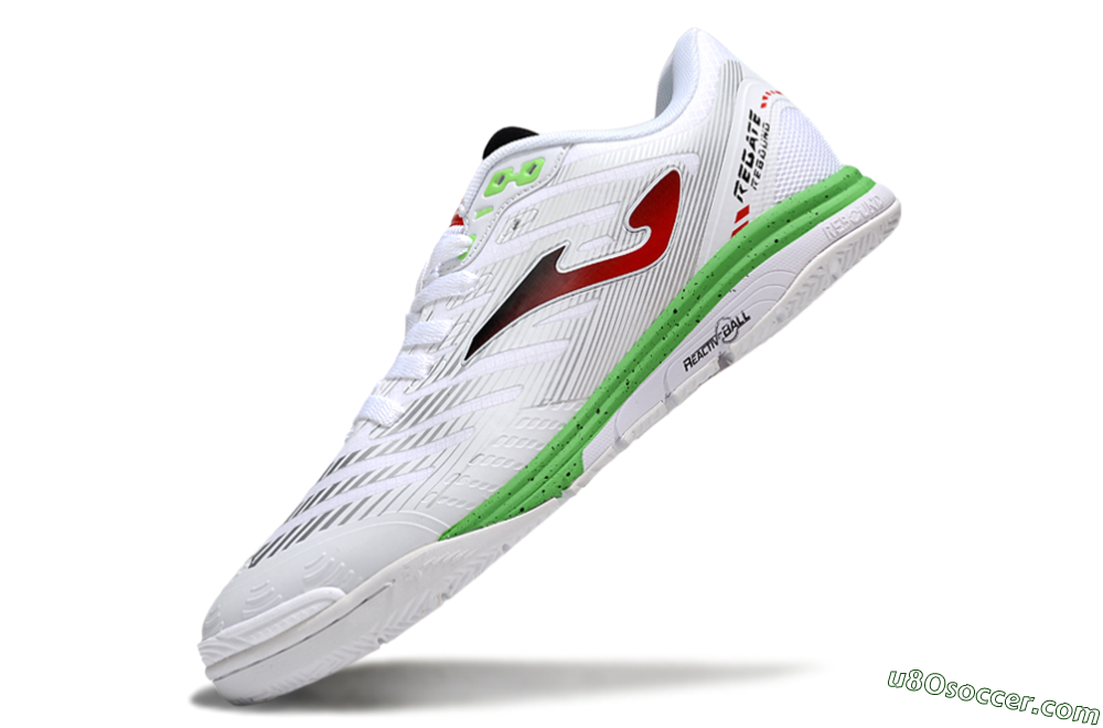 Joma Top Flex IC Indoor & Futsal Soccer Shoes - White/Red/Yellow 5