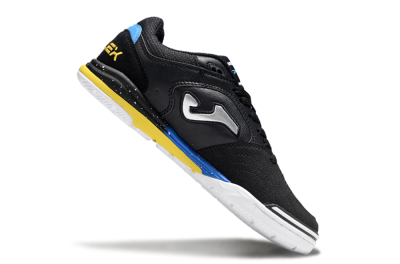 Joma Top Flex IC Indoor & Futsal Soccer Shoes - Black/Silver/Yellow