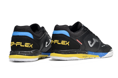 Joma Top Flex IC Indoor & Futsal Soccer Shoes - Black/Silver/Yellow