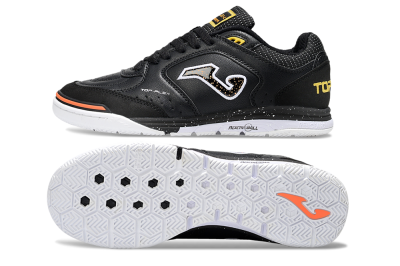 Joma Top Flex IC Indoor & Futsal Soccer Shoes - White/Black/Yellow