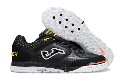 Joma Top Flex IC Indoor & Futsal Soccer Shoes - White/Black/Yellow