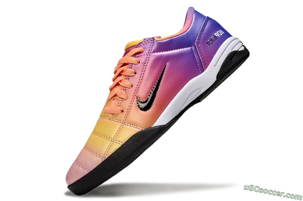Nike Total 90 III IC Indoor & Futsal Soccer Shoes - Pink/Yellow/Purple 5