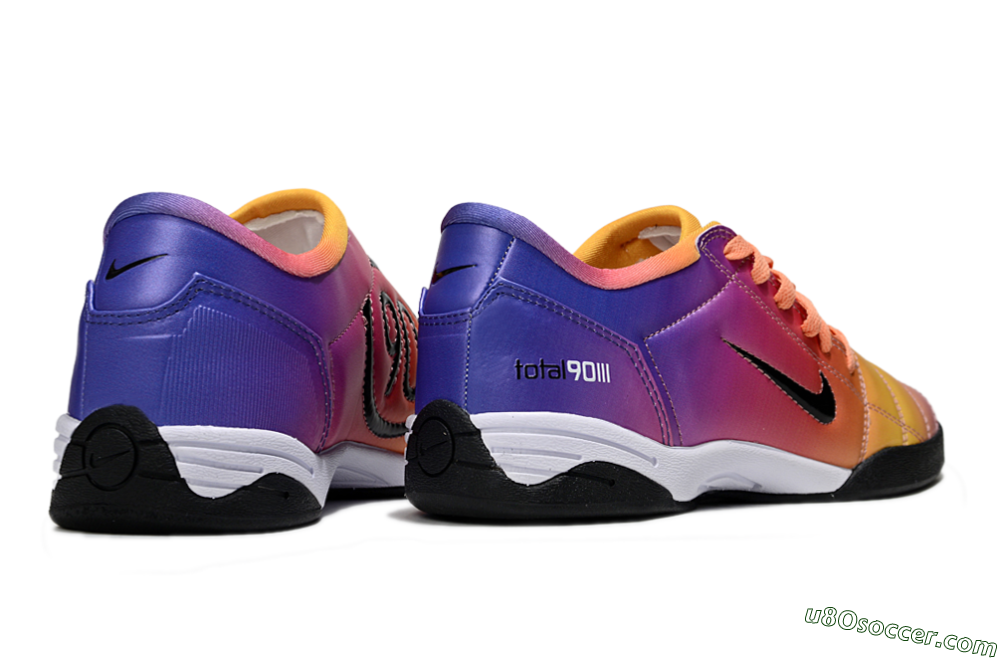 Nike Total 90 III IC Indoor & Futsal Soccer Shoes - Pink/Yellow/Purple 6
