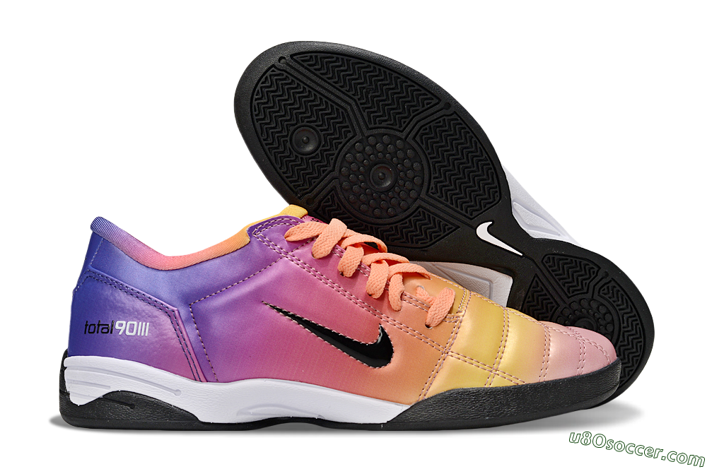 Nike Total 90 III IC Indoor & Futsal Soccer Shoes - Pink/Yellow/Purple 1