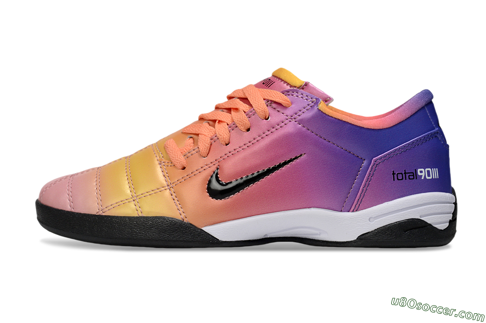 Nike Total 90 III IC Indoor & Futsal Soccer Shoes - Pink/Yellow/Purple 2