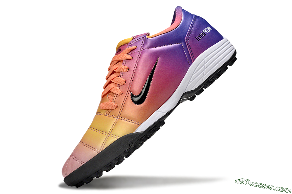 Nike Total 90 III TF Artificial Turf Soccer Shoes - Pink/Yellow/Purple 5