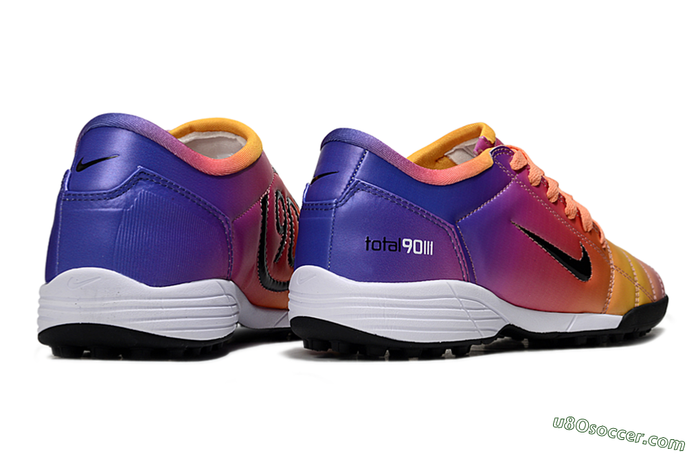 Nike Total 90 III TF Artificial Turf Soccer Shoes - Pink/Yellow/Purple 6