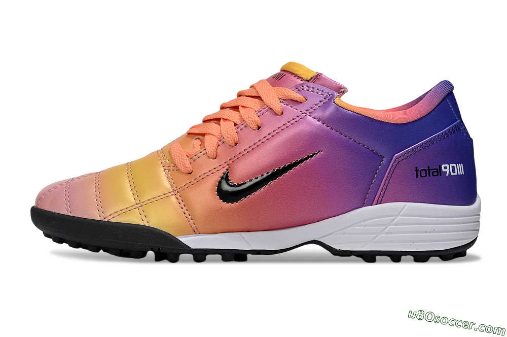Nike Total 90 III TF Artificial Turf Soccer Shoes - Pink/Yellow/Purple 2
