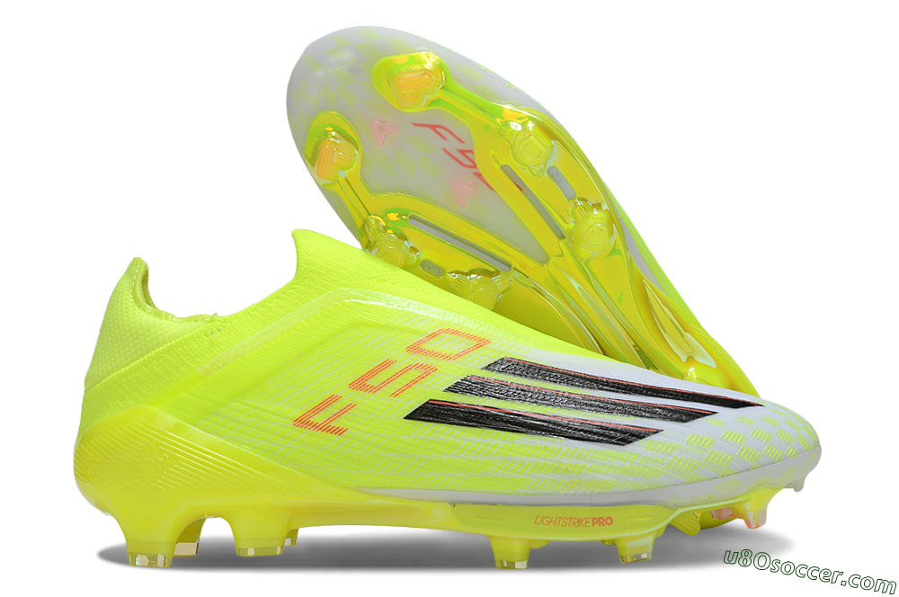 Adidas F50+ Elite Lightstrike Pro Laceless FG Firm Ground Soccer Cleats - Yellow/Black/Red 1