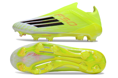 Adidas F50+ Elite Lightstrike Pro Laceless FG Firm Ground Soccer Cleats - Yellow/Black/Red