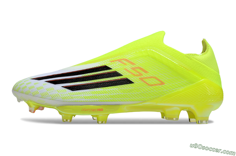 Adidas F50+ Elite Lightstrike Pro Laceless FG Firm Ground Soccer Cleats - Yellow/Black/Red 2