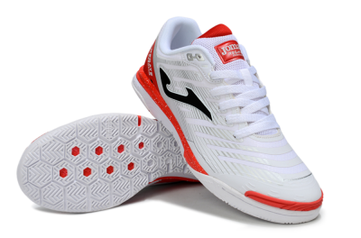 Joma Top Flex IC Indoor & Futsal Soccer Shoes - White/Black/Red