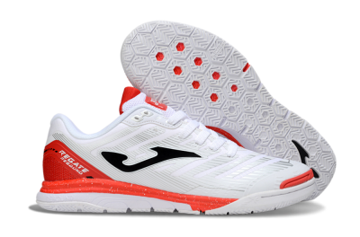Joma Top Flex IC Indoor & Futsal Soccer Shoes - White/Black/Red