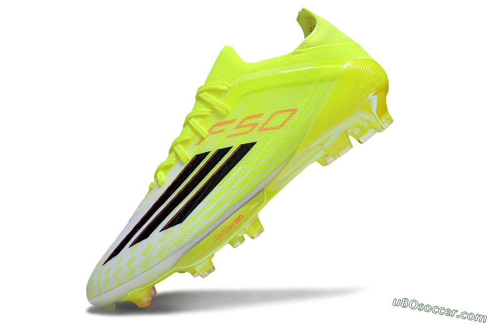 Adidas F50+ Elite Lightstrike Pro FG Firm Ground Soccer Cleats - Yellow/Black/Red 5