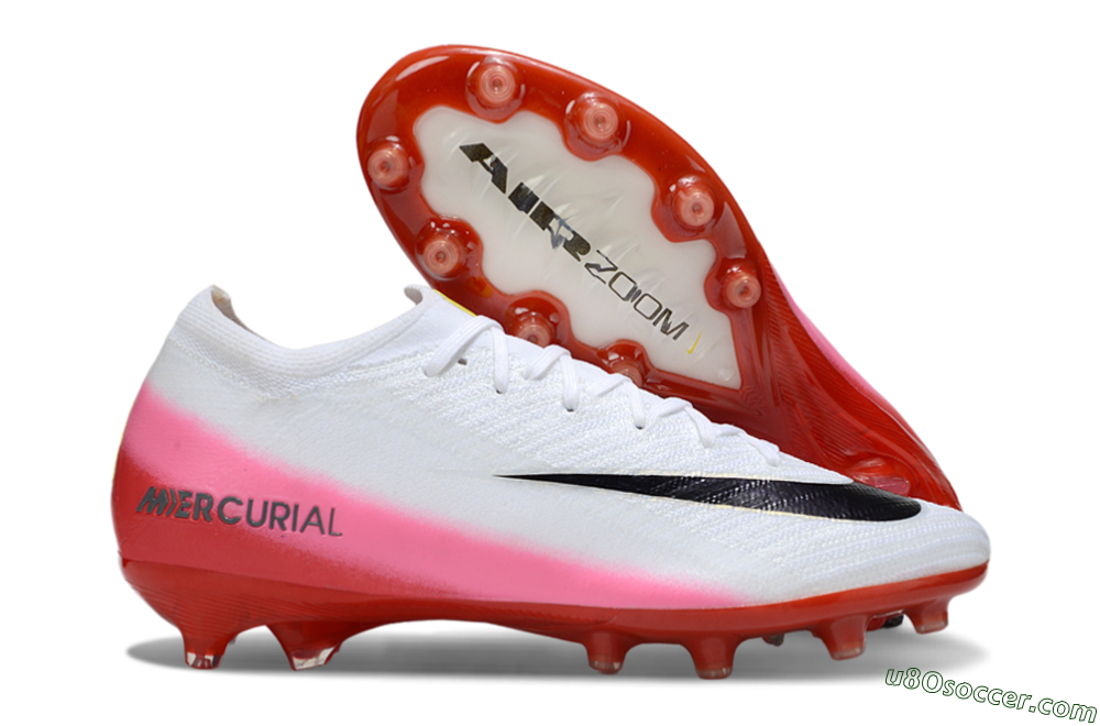 Nike Air Zoom Mercurial Vapor 16 Elite AG Artificial Grass Soccer Cleats - White/Black/Red 1