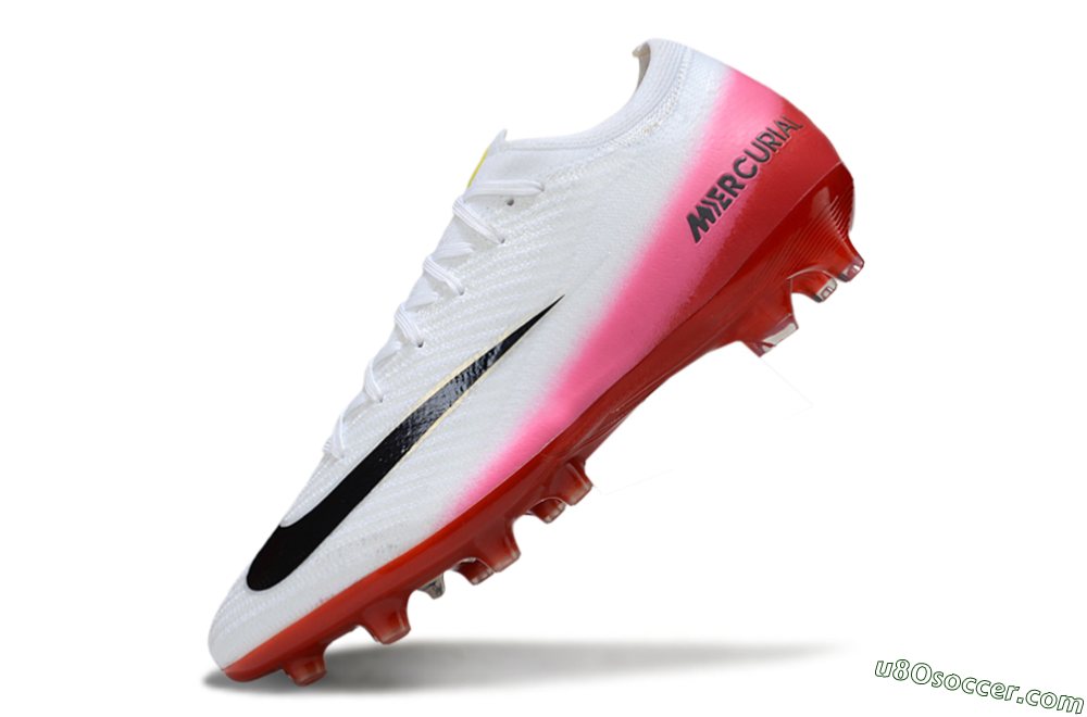 Nike Air Zoom Mercurial Vapor 16 Elite AG Artificial Grass Soccer Cleats - White/Black/Red 5