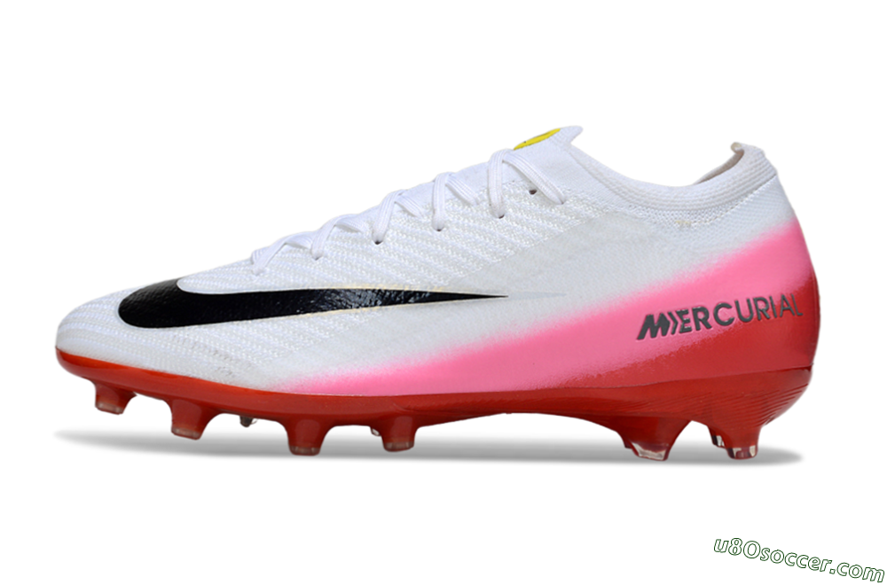 Nike Air Zoom Mercurial Vapor 16 Elite AG Artificial Grass Soccer Cleats - White/Black/Red 2
