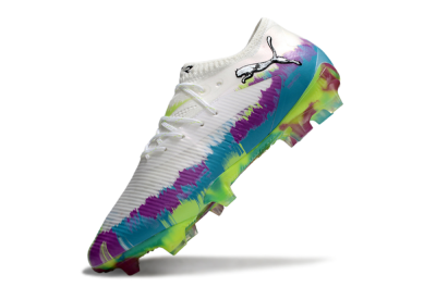 Puma Future 8 Ultimate FG Firm Ground Soccer Cleats - White/Purple/Blue