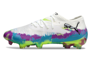 Puma Future 8 Ultimate FG Firm Ground Soccer Cleats - White/Purple/Blue