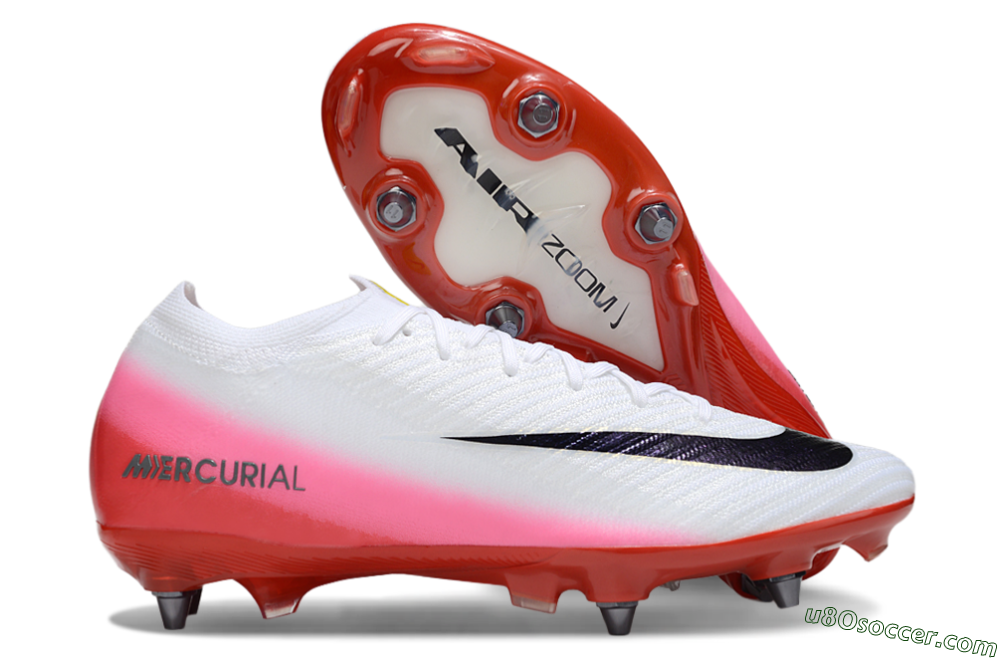 Nike Air Zoom Mercurial Vapor 16 Elite SG Soft Ground Soccer Cleats - White/Black/Red 1