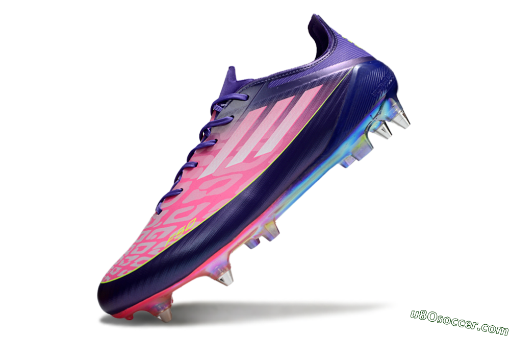 Adidas F50 Elite SG Soft Ground Soccer Cleats - Pink/Blue/Yellow 5