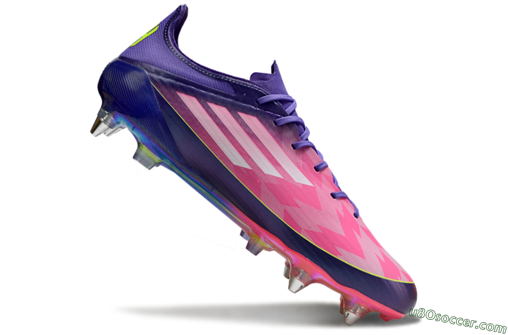 Adidas F50 Elite SG Soft Ground Soccer Cleats - Pink/Blue/Yellow 4