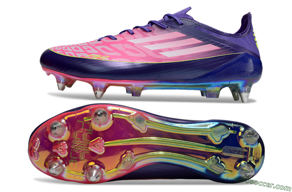 Adidas F50 Elite SG Soft Ground Soccer Cleats - Pink/Blue/Yellow 0