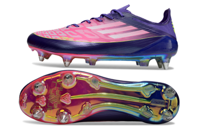 Adidas F50 Elite SG Soft Ground Soccer Cleats - Pink/Blue/Yellow