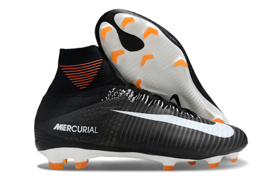 Nike Zoom Mercurial Superfly 5 Elite FG Firm Ground Soccer Cleats - Black/White/Red