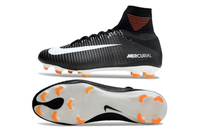 Nike Zoom Mercurial Superfly 5 Elite FG Firm Ground Soccer Cleats - Black/White/Red