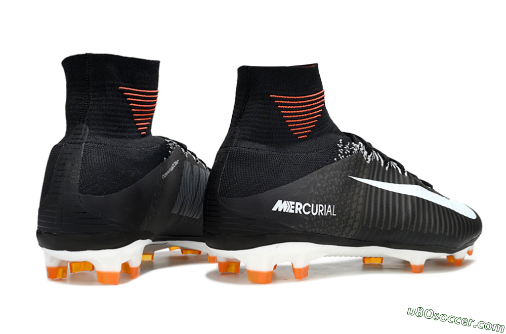Nike Zoom Mercurial Superfly 5 Elite FG Firm Ground Soccer Cleats - Black/White/Red 6