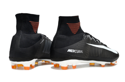 Nike Zoom Mercurial Superfly 5 Elite FG Firm Ground Soccer Cleats - Black/White/Red
