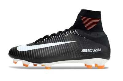 Nike Zoom Mercurial Superfly 5 Elite FG Firm Ground Soccer Cleats - Black/White/Red