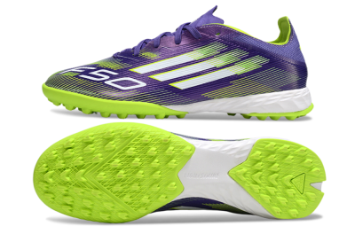 Adidas F50 Pro TF Artificial Turf Soccer Shoes - Purple/Silver/Yellow
