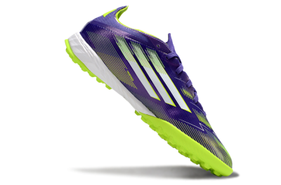 Adidas F50 Pro TF Artificial Turf Soccer Shoes - Purple/Silver/Yellow