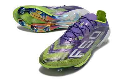 Adidas F50+ Elite Lightstrike Pro FG Firm Ground Soccer Cleats - Purple/Yellow/White